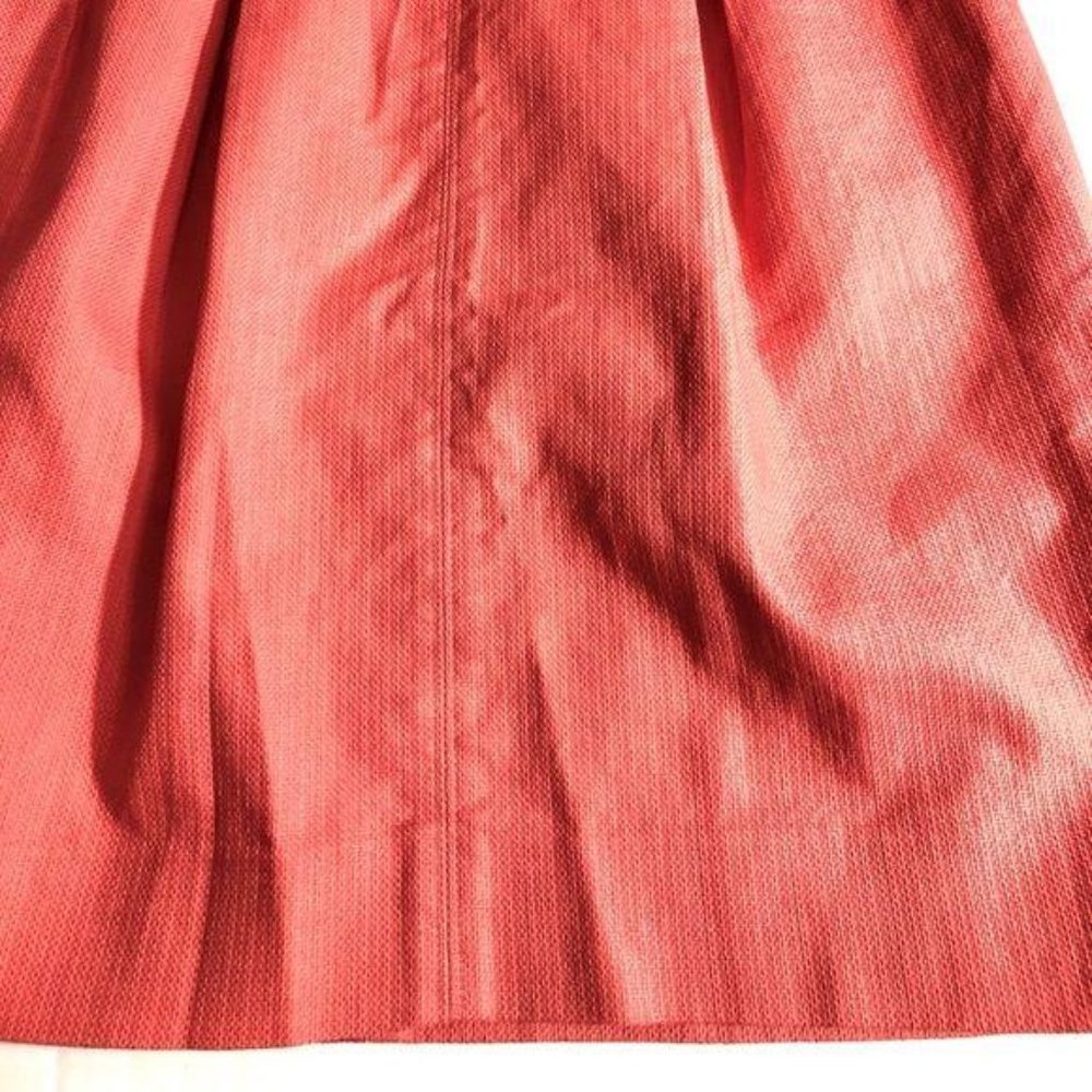 J. Crew Coral Sleeveless Cotton Shift Dress 2 - Picture 4 of 6